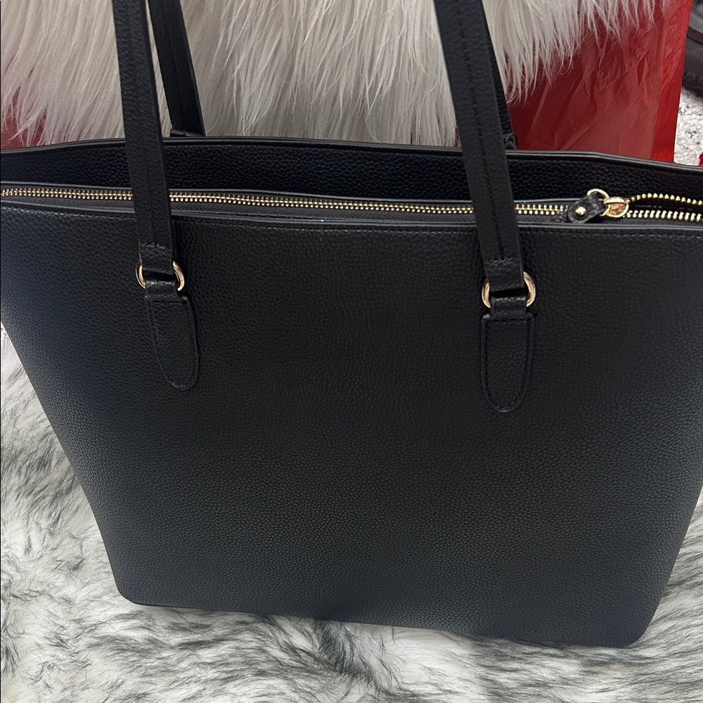 Nanette Lepore Black Tote with Geometric Pouch - Picture 8 of 16